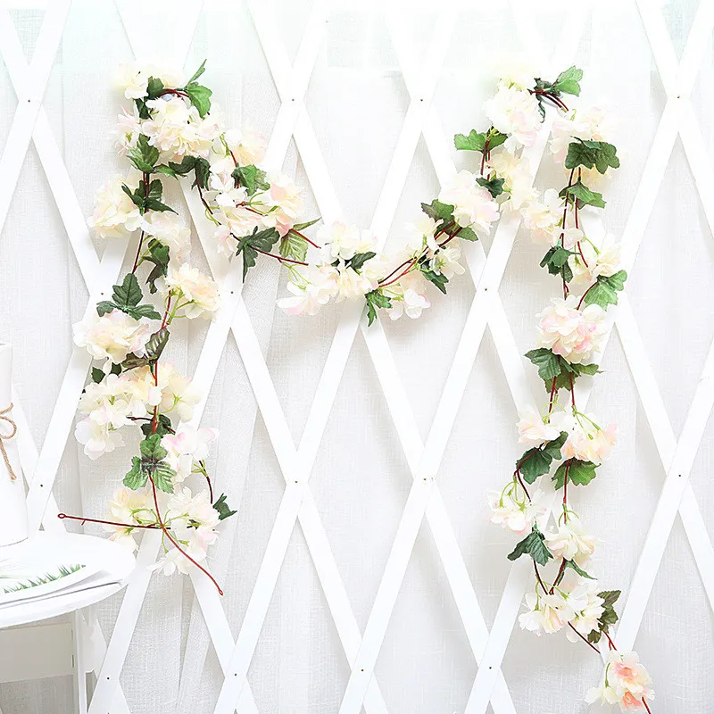 Artificial Vines With Flowers Vine Cloth 2.2m Rose Ivy Flower Hanging  Garland For Wedding, Party, And Garden Decorations From Work_designer,  $94.19
